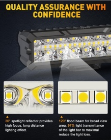 Proiector auto Led bar, lumina combinata pentru ATV, SUF, Jeep 4x4, Camion, 12-24V, lungime 15.5 cm, 93 W - Img 7