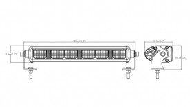 Proiector bara led de 28,4 cm, lumina SPOT, trei functii, E-Mark, 30W, 6 LED, 2200lm, 12V-24V, Masina, ATV, Jeep, 4x4, SUV, Offroad, Camion - Img 8