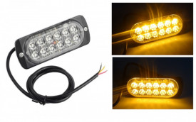 Proiector stroboscopic 12 LED-uri, 112x41x9mm, slim, 12-24V - Img 7