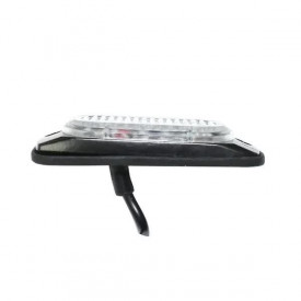Proiector stroboscopic 3 LED-uri, 3W, 12-24V, in grila, subtire, galben - Img 3