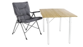 Scaun pliabil pentru camping, plaja, pescuit sau gradina, Outwell Furniture Alder Lake, culoare gri, 120 kg - Img 2
