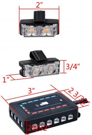 Set 16 lumini stroboscopice de avertizare, 12V, culoare galbena - Img 2