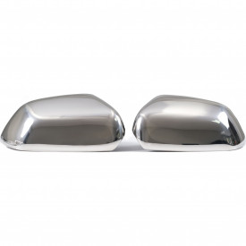 Set 2 Capace cromate de oglinda compatibil SKODA OCTAVIA II 2004-2008, inox - Img 1