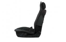 Set 2 huse scaune auto pentru fata, material textil, negru cu albastru inchis - Img 3
