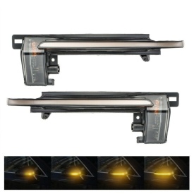 Set 2 Lampi LED Semnalizare Dinamice compatibil cu Audi A6 C6 2008-2011, Q3 2011-2017, A8 2007-2009, A3 8P 2008-2010, A4 B8 2008-2011, A5 2007-2010, fumurii - Img 3