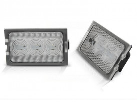 Set 2 lampi numar LED compatibil Land Rover Discovery 3 2004-2009, Discovery 4 2009-2016, Freelander II 2006-2014, Range Rover Sport 2005-2012