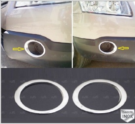 Set 2 ornamente inox proiectoare Nissan Qashqai, Qashqai +2 2007-2010 - Img 2