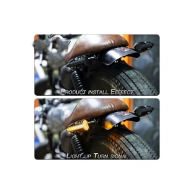 Set 2 semnalizari moto 12V cu functie de lumina de zi alba si semnalizare galbena - Img 5