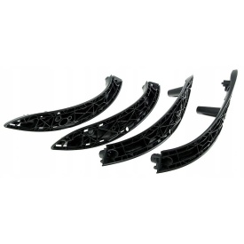 Set 4 manere plastic interior fata si spate fara trimuri compatibil BMW seria 3 F30 F31 2011-2018, Seria 4 F36 2014-2019 parte montare stanga si dreapta, fata si spate culoare negru - Img 2