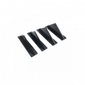 Set 4 ornamente splitter auto pentru bara spate culoare Negru Lucios - Img 2