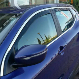 Set 4 paravanturi auto PEUGEOT 3008 2008-2016, SUV fata-spate, fumuriu transparent - Img 3