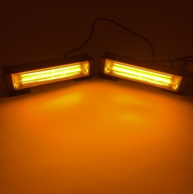 Set bara stroboscop LED de avertizare urgenta 12V-24V 36W, lumina galbena - Img 2