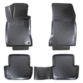 Set covorase auto cauciuc Mercedes Clasa B W246 2011-2018 forma tavita - Img 1