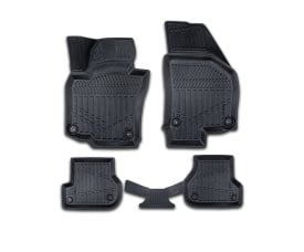 Set covorase auto cauciuc Seat Leon II 2005-2012, forma tavita 3D