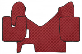 Set covorase camion, piele ecologica compatibil cu compatibile cu IVECO STRALIS 2012->, HI-WAY MANUAL Rosu - Img 1