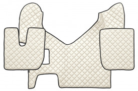 Set covorase camion, piele ecologica compatibil cu compatibile cu IVECO STRALIS 2012->, HI-WAY MANUAL Crem