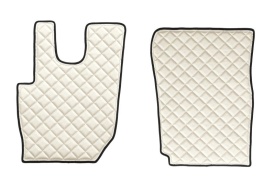 Set covorase camion, piele ecologica compatibil cu Daf CF 2013-> Crem AUTOMAT - Img 3