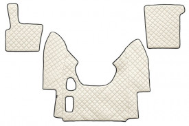Set covorase camion, piele ecologica compatibil cu DAF XF 95 1997-2005 Crem , MANUALA