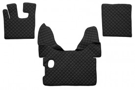 Set covorase camion, piele ecologica compatibil cu DAF XF105 2007-2012 MANUALA Negru