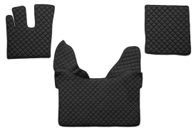 Set covorase camion, piele ecologica compatibil cu DAF XF105, XF106 Negru AUTOMAT