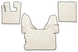 Set covorase camion, piele ecologica compatibil cu DAF XF106 2012-> euro 6 Crem AUTOMATA - Img 5