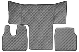 Set covorase camion, piele ecologica compatibil cu MAN TGL / TGM / TGS 2016-2022 cabina L, cabina XL Gri - Img 1