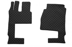 Set covorase camion, piele ecologica compatibil cu MERCEDES ACTROS MP4 Negru, scaun pasager pliabil - Img 3