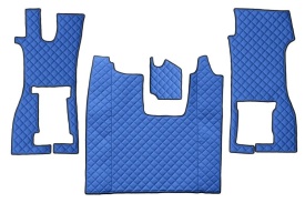 Set covorase camion, piele ecologica compatibil cu Scania L,P,G,R,S 2016-> Albastru AUTOMAT, cu scaun pliabil - Img 1