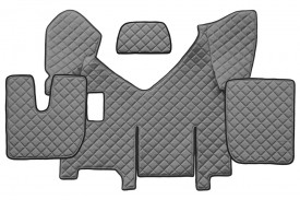 Set covorase camion, piele ecologica compatibile cu IVECO STRALIS 2012->, HI-WAY MANUAL, cu frigider, Gri