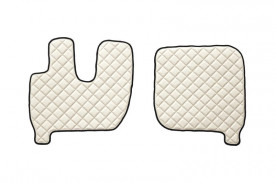 Set covorase camion, piele ecologica compatibile cu IVECO STRALIS AS 2002-2012, cabina mare, automata crem - Img 2