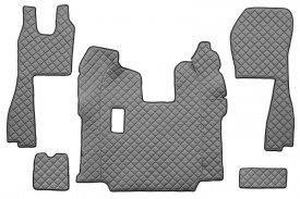 Set covorase camion, piele ecologica SCANIA R 2010-2016 Gri, MANUALA, scaune normale