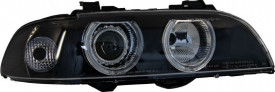 Set Faruri Angel Eyes compatibil cu BMW Seria 5 E39 Sedan Touring 1996-2003 Editie Negru Gri - Img 4