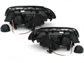 Set faruri compatibil cu BMW Seria 3 E46 Coupe 1999-2003 Angel Eyes Negru - Img 3