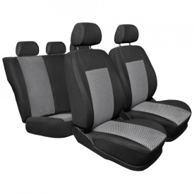 Set huse auto pentru scaune compatibile AUDI A3 8P 2003-2012, 5 locuri, material textil, negru cu gri deschis, Lichidare de stoc! - Img 3