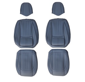 Set huse scaune auto compatibil Audi A3 8P 2003-2012, fata-spate, Piele ecologica Negru - Img 3