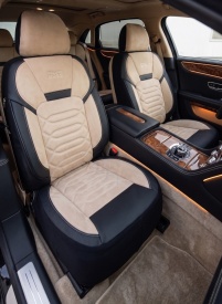 Set huse scaune auto compatibil Audi A3 8V 2012-2019, fata-spate, imitatie alcantara, negru cu crem - Img 2