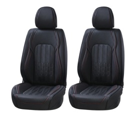 Set huse scaune auto compatibil Dacia Duster II 2018-2023, fata-spate, piele ecologica negru cu cusatura rosie - Img 3