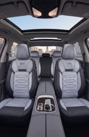 Set huse scaune auto compatibil SKODA Superb I 2002-2008, fata-spate, imitatie alcantara, negru si gri