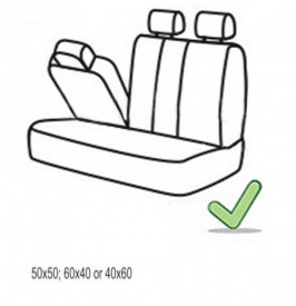 Set huse scaune auto, universale, fata-spate, bancheta spate fractionata, jacquard, negru cu rosu - Img 3