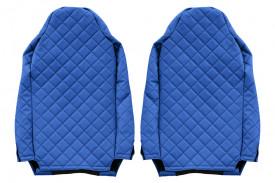 Set huse scaune camion compatibile cu IVECO STRALIS 2002-> ALBASTRU, piele ecologica cu velur - Img 2