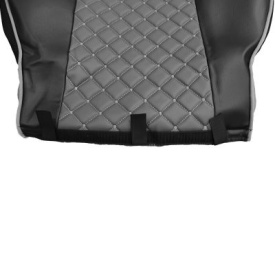 Set huse scaune camion compatibile cu Mercedes Actros MP4 MP5 2011->, piele ecologica negru cu gri - Img 7