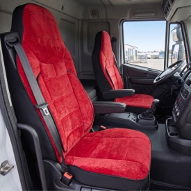 Set huse scaune camion compatibile MAN TGX 2007-2020, catifea rosu