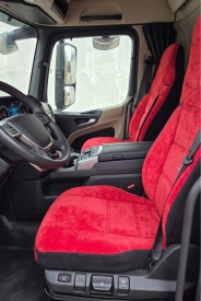Set huse scaune camion compatibile MERCEDES ACTROS MP4 MP5 2011-> catifea, rosu - Img 2