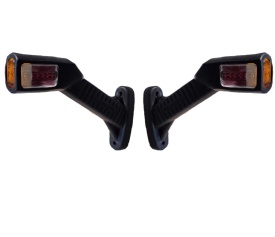 Set lampa LED laterala gabarit pentru camion, remorca, rulota, 12-24V, alb galben rosu, 2 buc