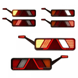 Set lampi 6 functii, stanga dreapta, 12-24V, LED, semnalizare dinamica, cu lampi de gabarit incluse, FT-700 Fristom - Img 3