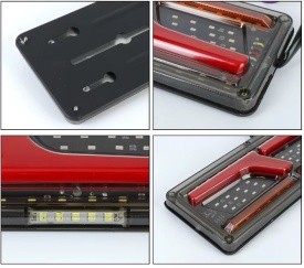 Set lampi auto stanga dreapta, LED, 12V-24V, semnalizare dinamica, pozitie Neon efect, 32x13cm - Img 4
