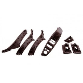 Set manere interior compatibil BMW Seria 5 F10 2010-2017 culoare maro - Img 2