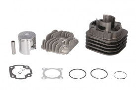 Set motor , cilindru , piston, segmenti, chiulasa si set garnituri 2T , capacitate 80cc compatibil cu Yamaha Neo'S Jog, Minarelli orizontal - Img 2