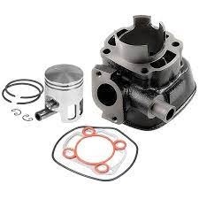 Set motor , cilindru , piston, segmenti si set garnituri 2T , racire pe apa, capacitate 80cc compatibil cu APRILIA RALLY, SR; MALAGUTI F12, F12R, F15; YAMAHA CS, YQ 50 1994-2015 - Img 2