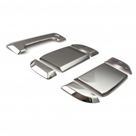 Set ornamente cromate manere portiere compatibile VW T4 Transporter Caravelle Multivan 1991-2003, pentru 3 manere - Img 2
